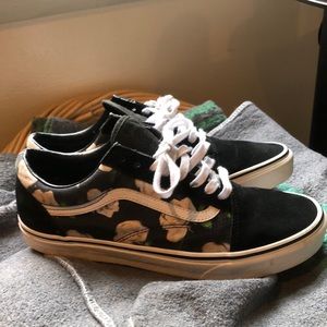 Vans old skool black white rose